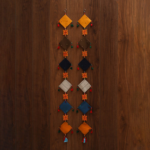 Multicolor - handmade bead work fabric hanging for home