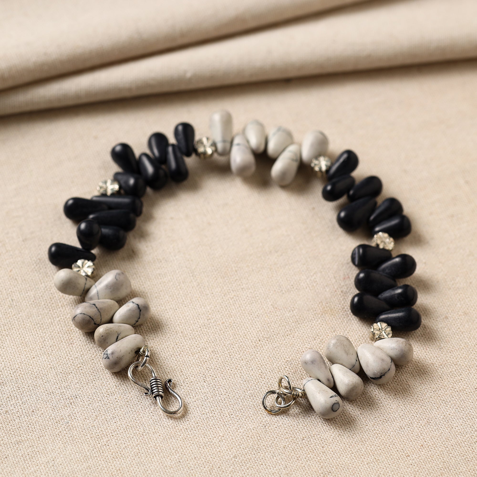 Multicolor - handmade beads & metal anklet 02 - handcrafted