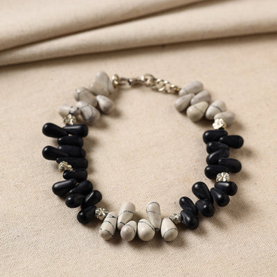 Multicolor - handmade beads & metal anklet 02 - handcrafted