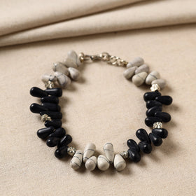 Multicolor - handmade beads & metal anklet 02 - handcrafted