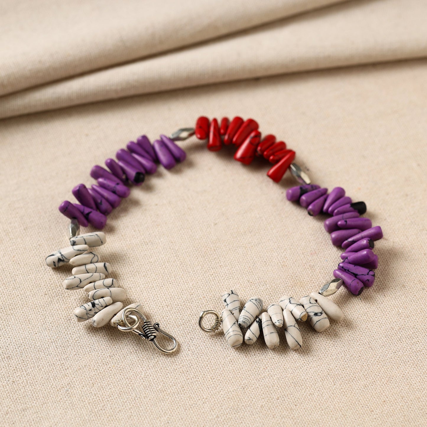   Handmade Beads & Metal Anklet 08 Online at iTokri.com