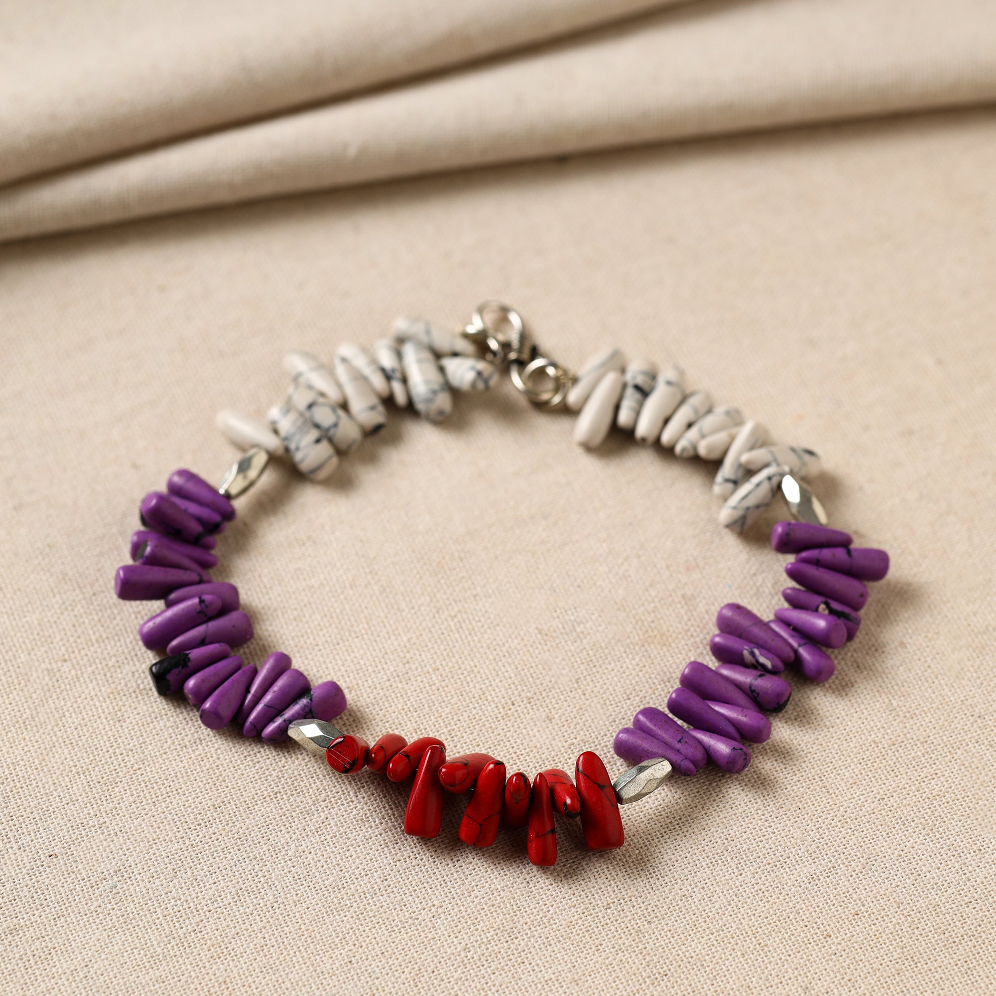   Handmade Beads & Metal Anklet 08 Online at iTokri.com