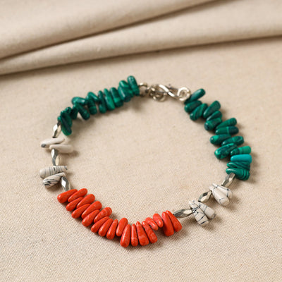 Multicolor - handmade beads & metal anklet 11 - handcrafted