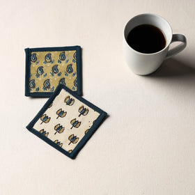 Multicolor Handmade Cotton Coasters (Set of 2)