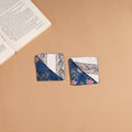 Multicolor - handmade cotton fabric corner bookmark (set