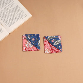 Multicolor - handmade cotton fabric corner bookmark (set