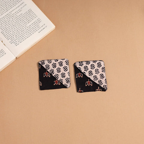 Multicolor - handmade cotton fabric corner bookmark (set