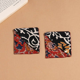 Multicolor - handmade cotton fabric corner bookmark (set