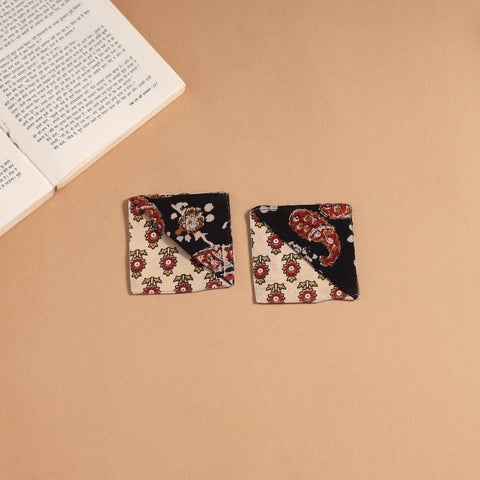 Multicolor - handmade cotton fabric corner bookmark (set
