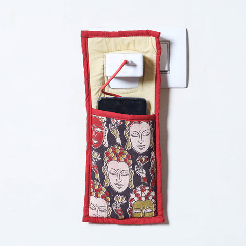 Multicolor Handmade Cotton Fabric Mobile Charging Holder 