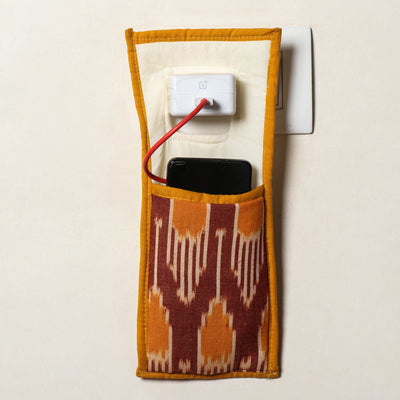 Multicolor Handmade Cotton Fabric Mobile Charging Holder 