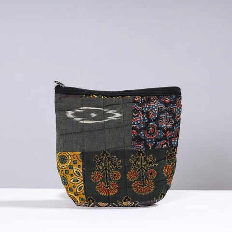  Handmade Cotton Fabric Quilted Patchwork Utility Pouch 
