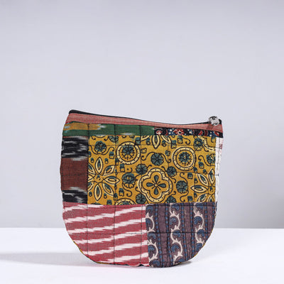  Handmade Cotton Fabric Quilted Patchwork Utility Pouch 