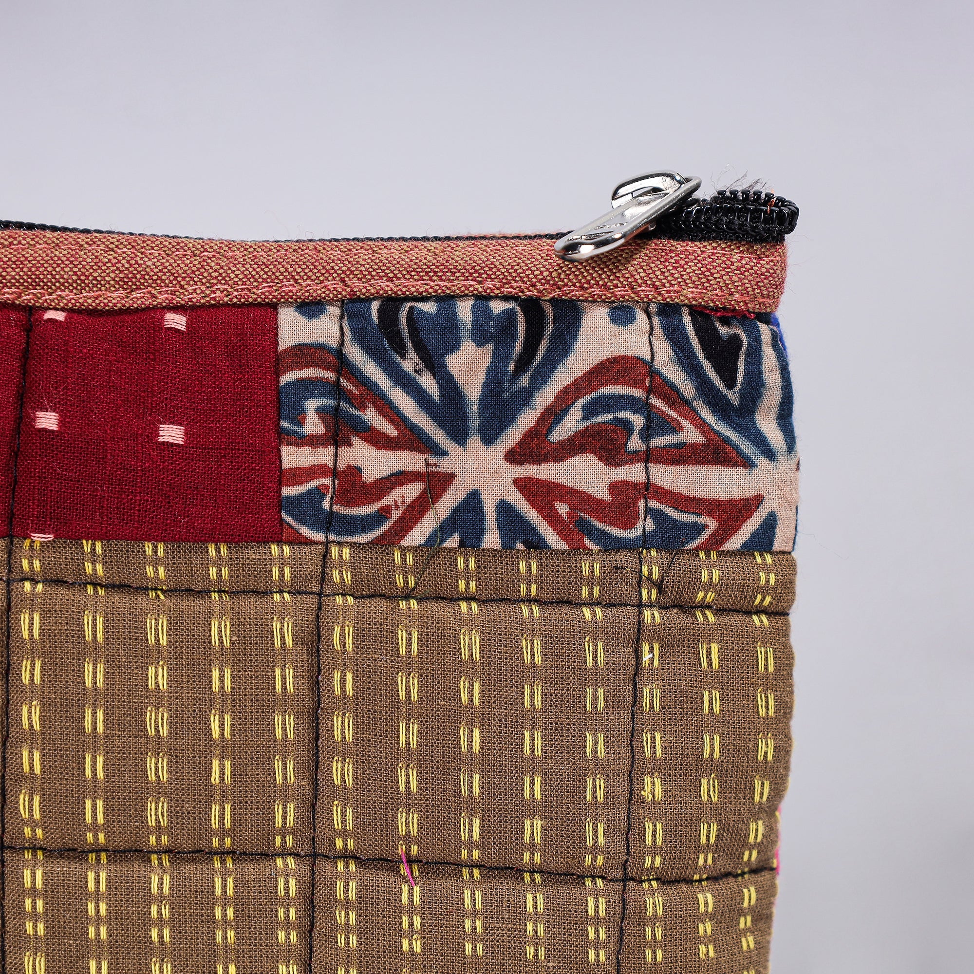  Handmade Cotton Fabric Quilted Patchwork Utility Pouch 