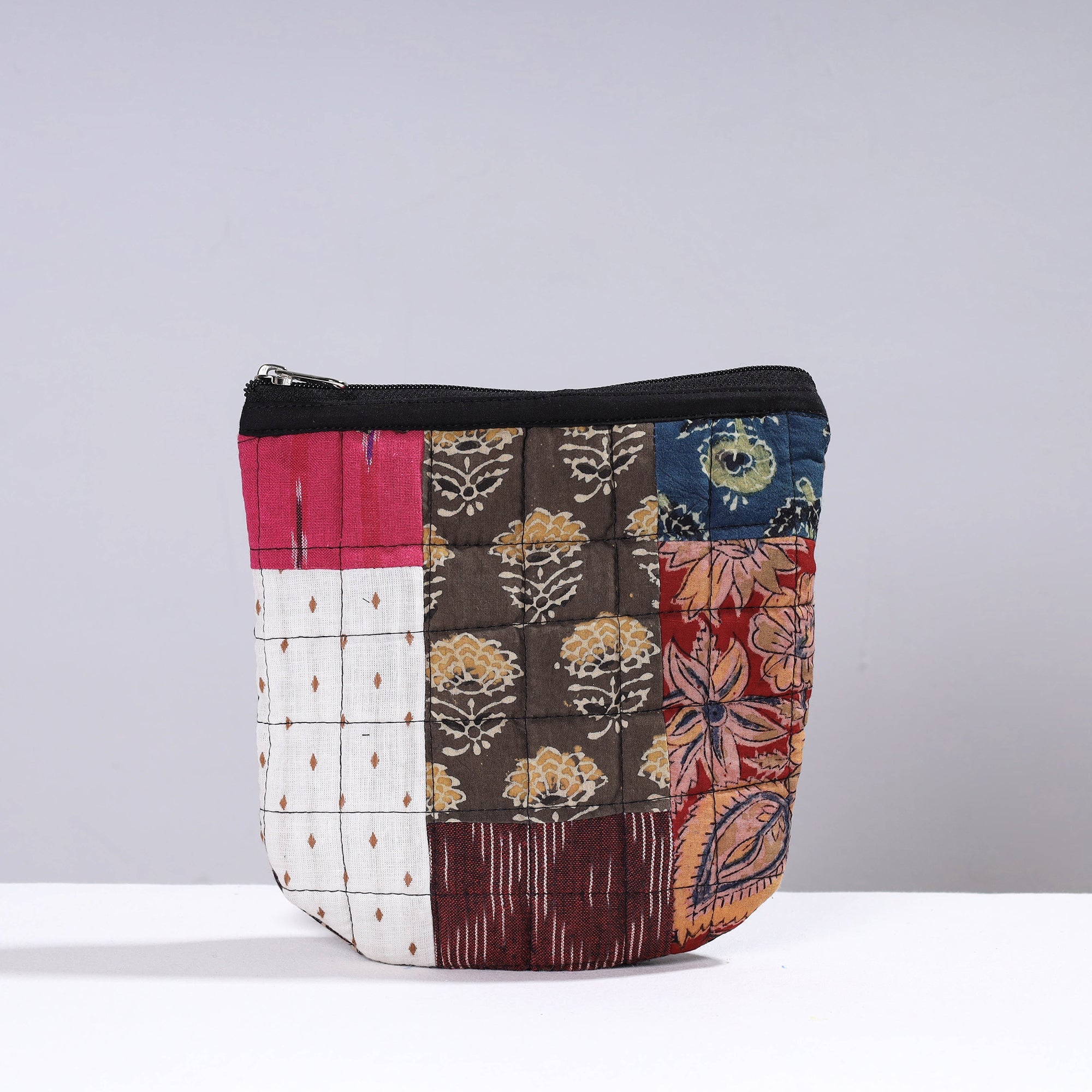  Handmade Cotton Fabric Quilted Patchwork Utility Pouch 