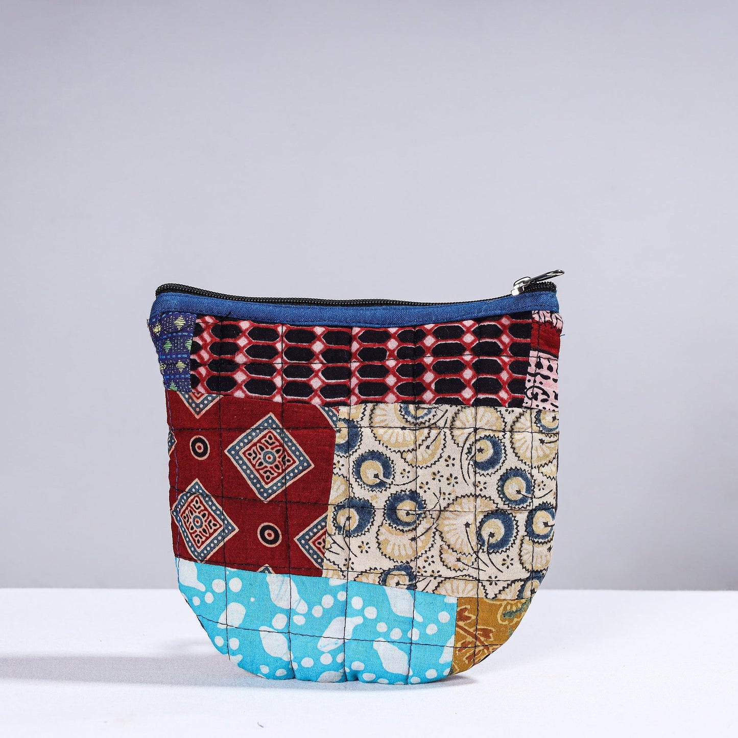  Handmade Cotton Fabric Quilted Patchwork Utility Pouch 