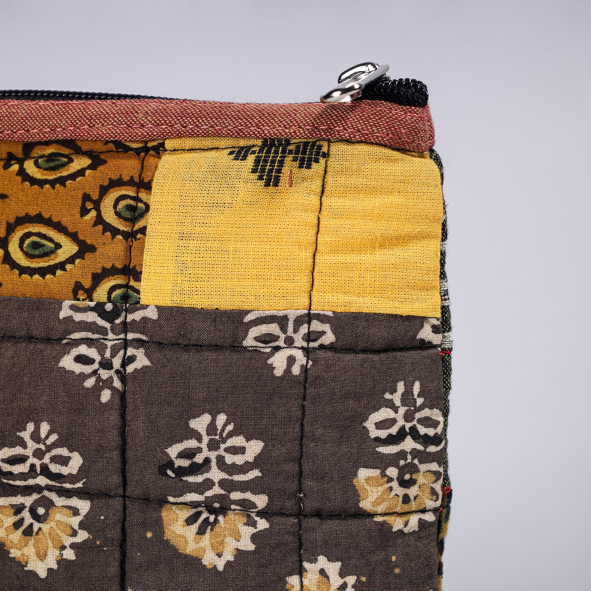  Handmade Cotton Fabric Quilted Patchwork Utility Pouch 