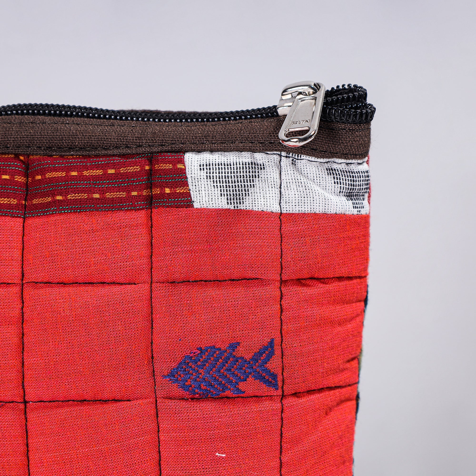  Handmade Cotton Fabric Quilted Patchwork Utility Pouch 