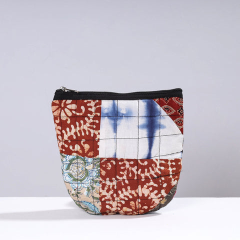  Handmade Cotton Fabric Quilted Patchwork Utility Pouch 
