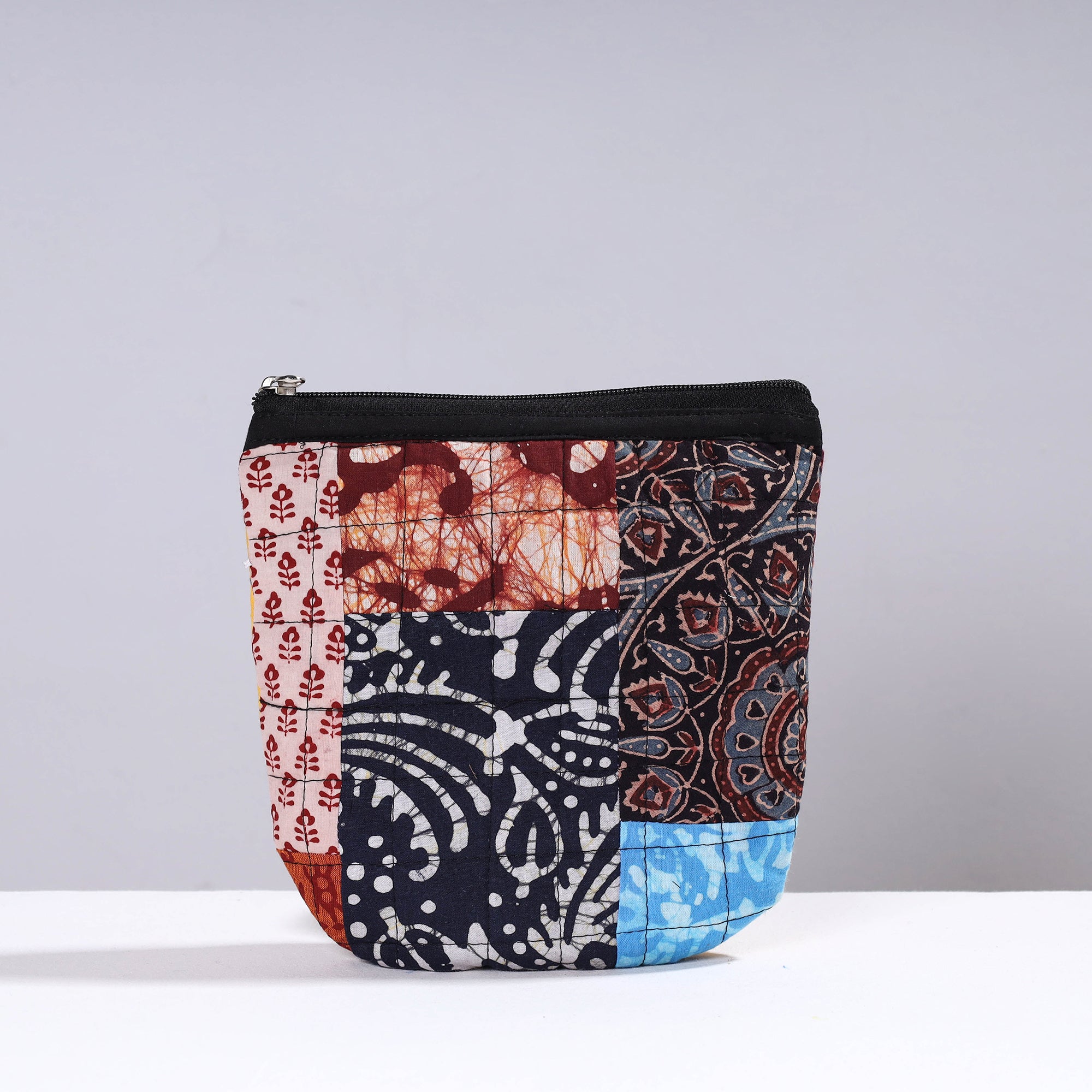  Handmade Cotton Fabric Quilted Patchwork Utility Pouch 