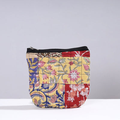 Handmade Cotton Fabric Quilted Patchwork Utility Pouch 