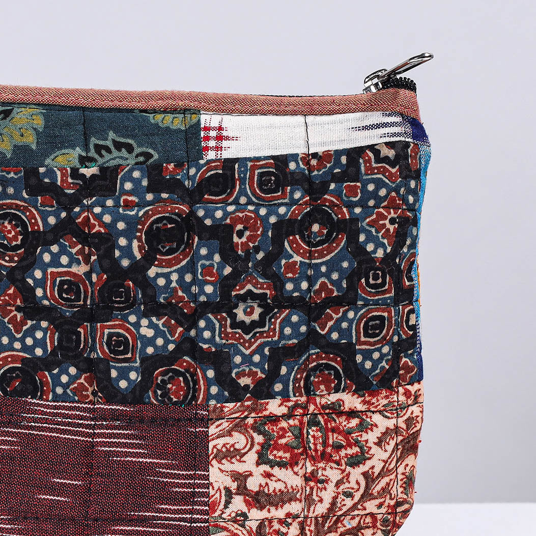  Handmade Cotton Fabric Quilted Patchwork Utility Pouch 