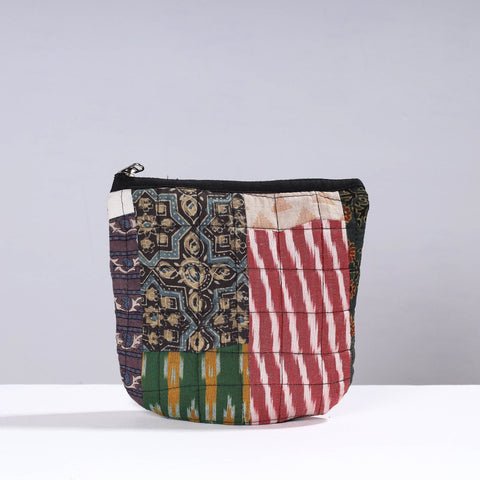  Handmade Cotton Fabric Quilted Patchwork Utility Pouch 