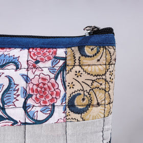  Handmade Cotton Fabric Quilted Patchwork Utility Pouch 