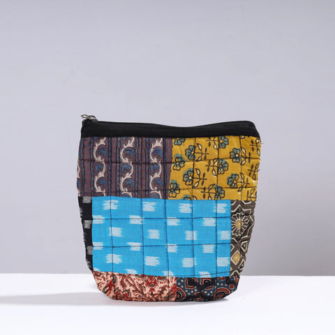  Handmade Cotton Fabric Quilted Patchwork Utility Pouch 