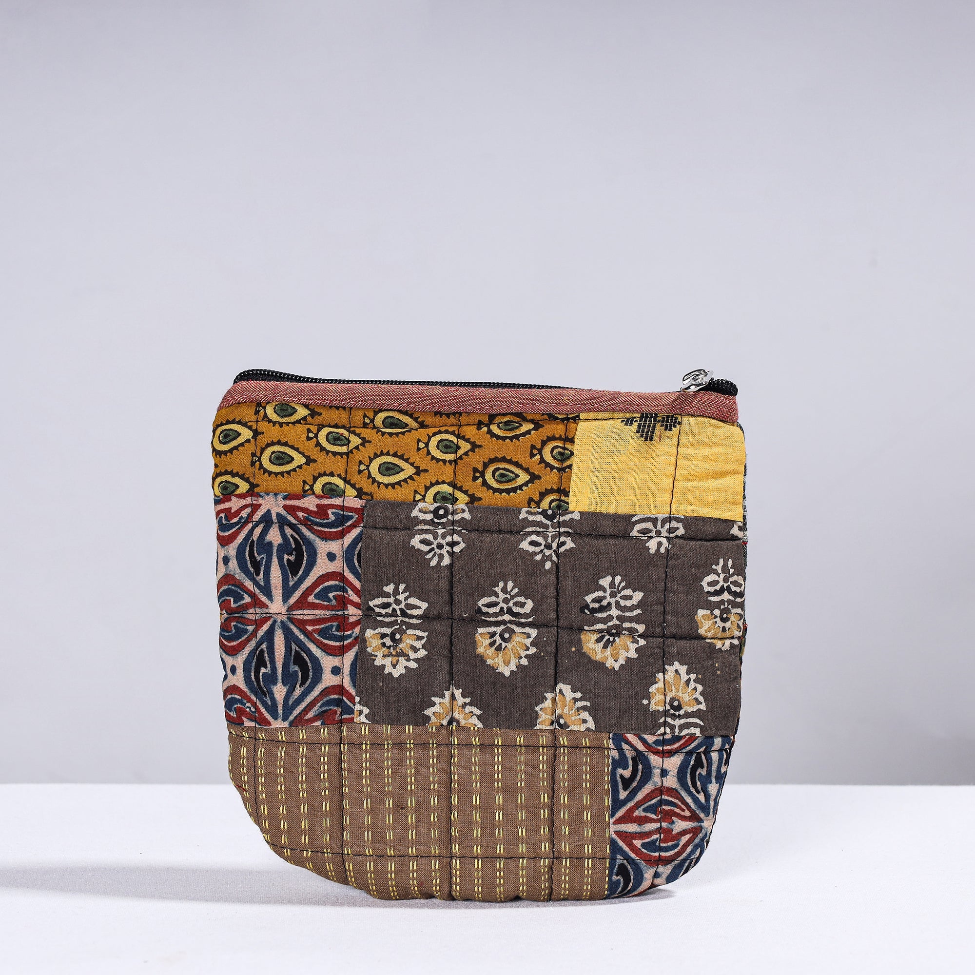  Handmade Cotton Fabric Quilted Patchwork Utility Pouch 