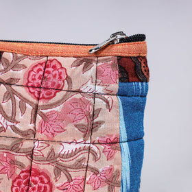  Handmade Cotton Fabric Quilted Patchwork Utility Pouch 