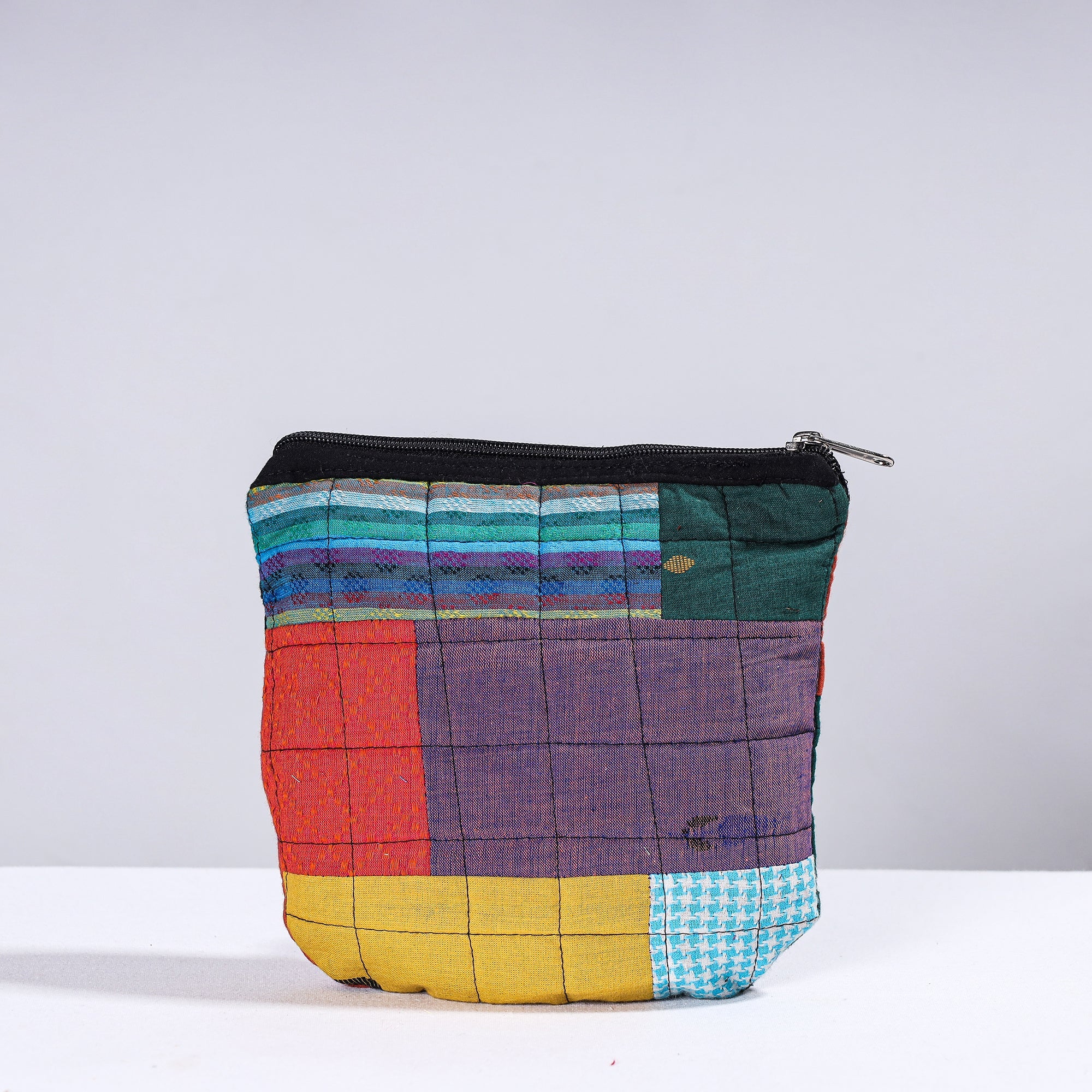  Handmade Cotton Fabric Quilted Patchwork Utility Pouch 