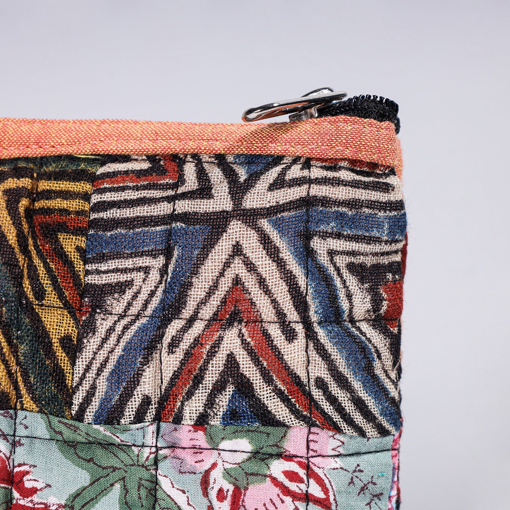  Handmade Cotton Fabric Quilted Patchwork Utility Pouch 