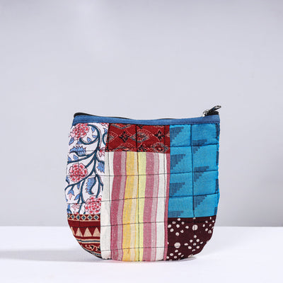  Handmade Cotton Fabric Quilted Patchwork Utility Pouch 