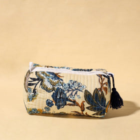  Handmade Cotton Fabric Quilted Utility Pouch With Tassel 