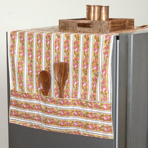 Buy Handmade Cotton Fridge Top Cover with Multiple Pockets 17 Online l iTokri.com