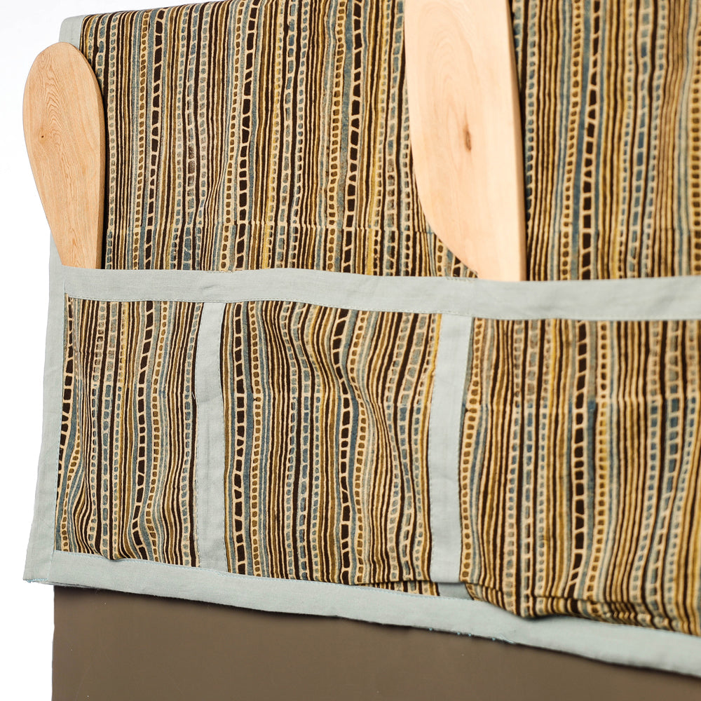 Multicolor Handmade Cotton Fridge Top Cover with Multiple Pockets