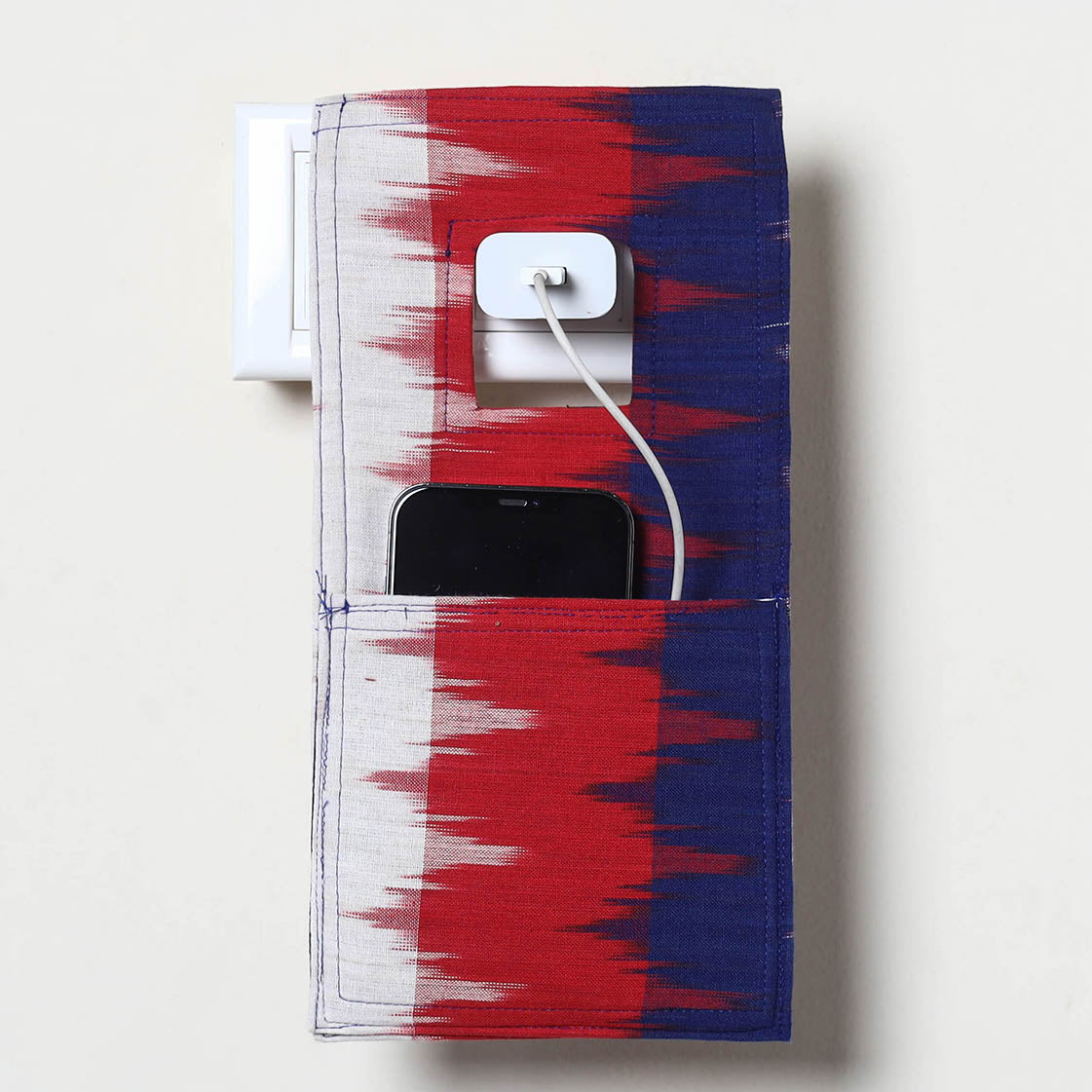 Multicolor Handmade Cotton Mobile Charging Holder