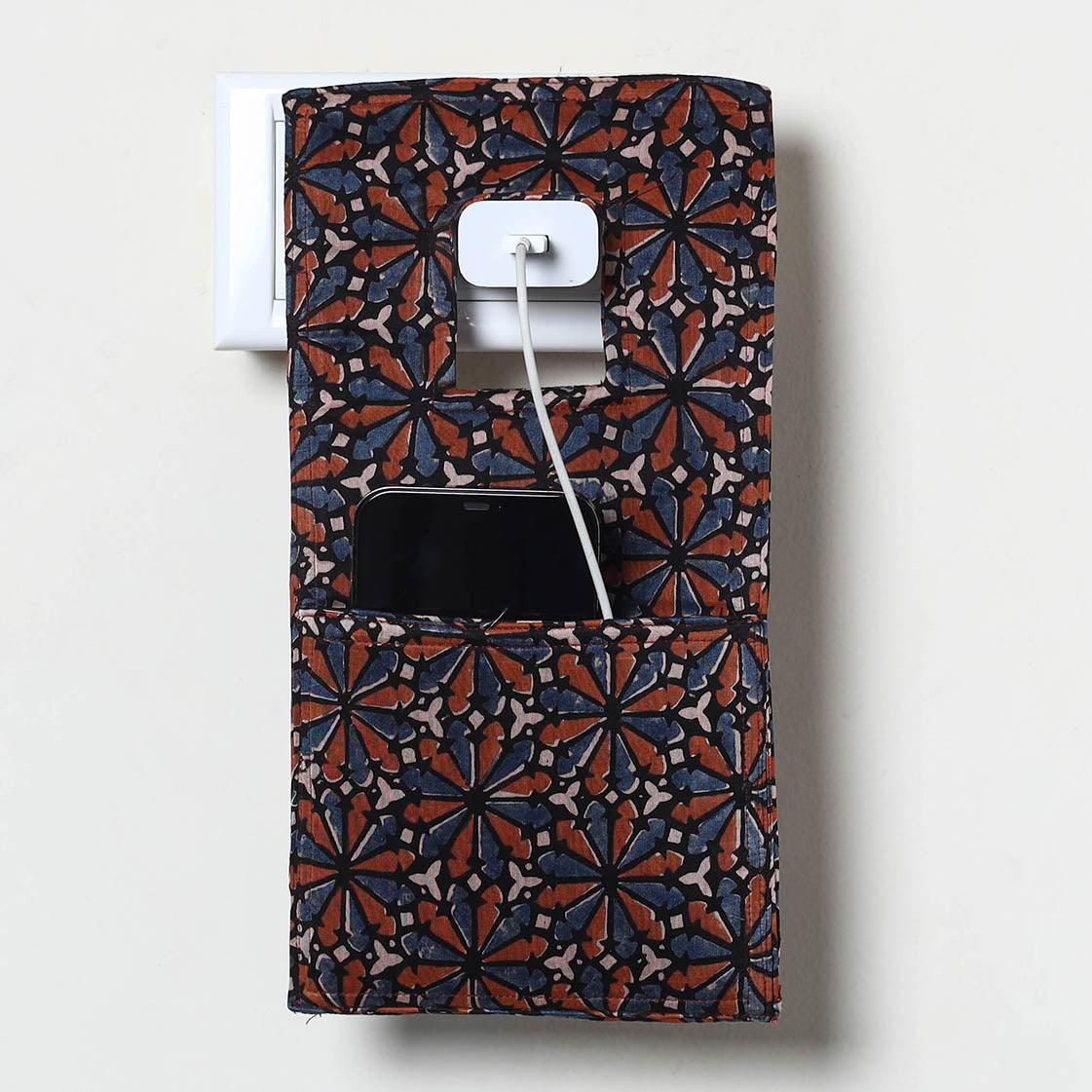Multicolor Handmade Cotton Mobile Charging Holder