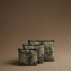 Multicolor Handmade Cotton Multipurpose Utility Pouches (set of 3)