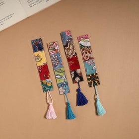 Multicolor - handmade cotton patchwork fabric bookmark (set