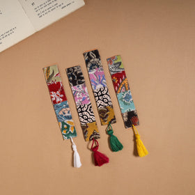 Multicolor - handmade cotton patchwork fabric bookmark (set
