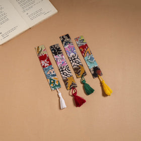 Multicolor - handmade cotton patchwork fabric bookmark (set