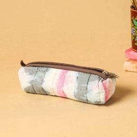 Multicolor - handmade cotton quilted pencil pouch 28