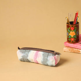 Multicolor - handmade cotton quilted pencil pouch 28