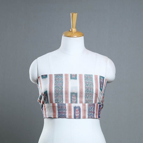 Multicolor - handmade cotton sambalpuri ikat blouse piece