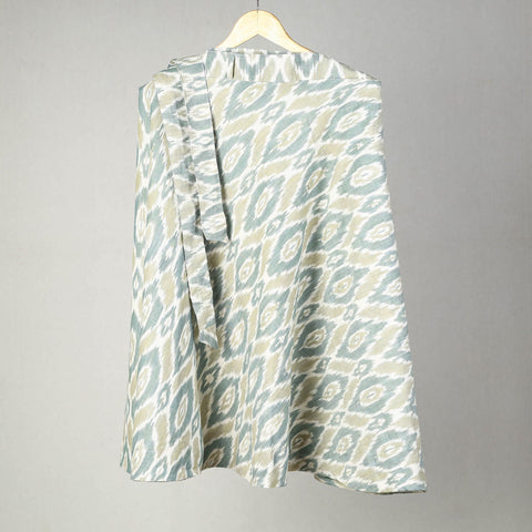 Multicolor Handmade Cotton Wrap Around Pochampally Ikat Skirt