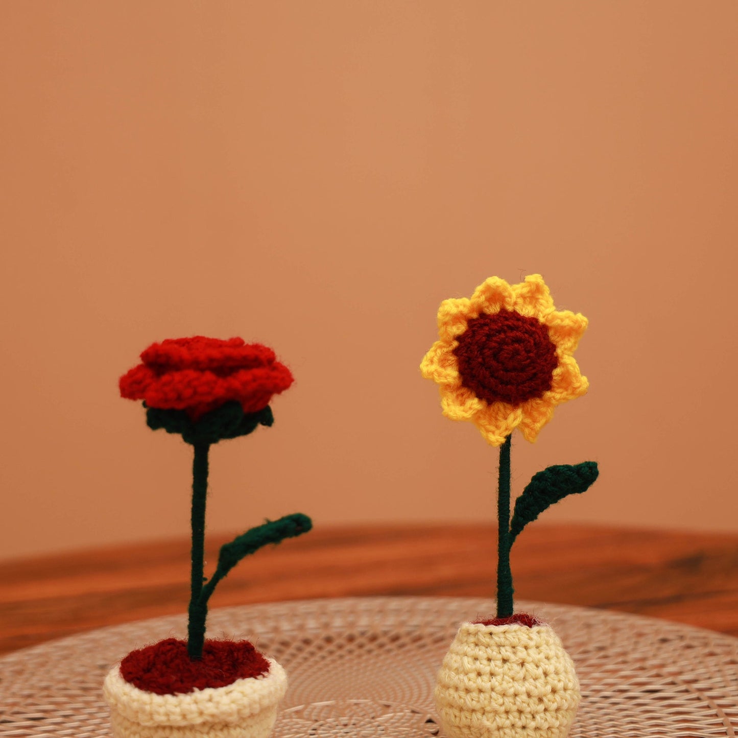 Handmade crochet flower pots (set of 2) 17 - handcrafted
