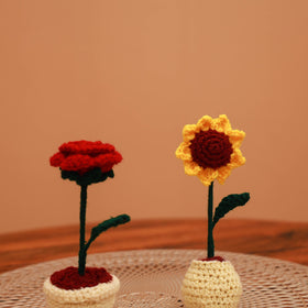 Handmade crochet flower pots (set of 2) 17 - handcrafted