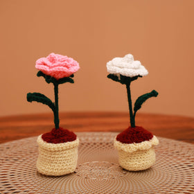 Handmade crochet flower pots (set of 2) 18 - handcrafted